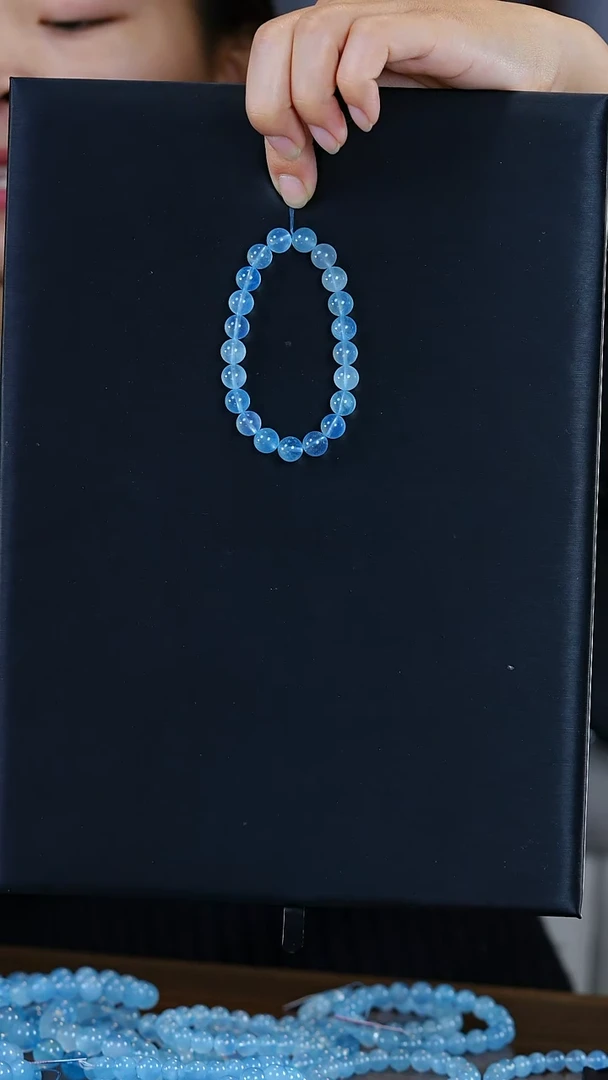 【闪购商品】海蓝宝石手链未镶嵌A0012-海蓝宝单圈8mm