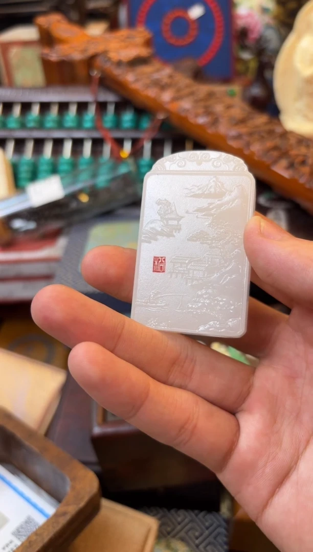 和田玉未镶嵌颈饰——————————————14531