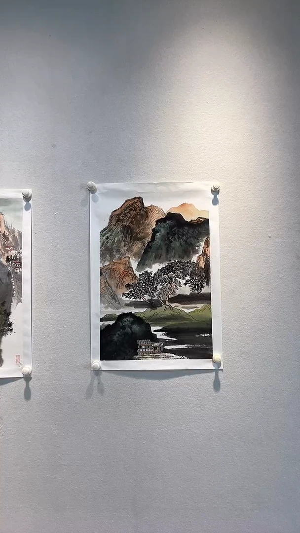国画Y.谢老师山水作品2.7平尺（结缘发货）