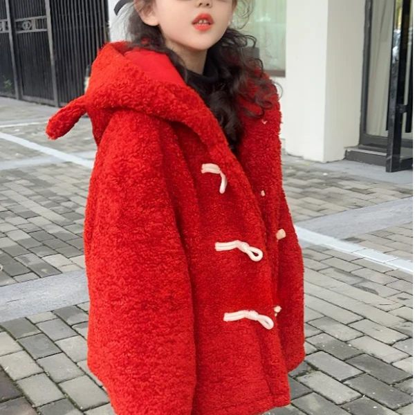 中大童潮童儿童长袖洋气冬季秋冬外套气质时髦高定宽松加绒22226