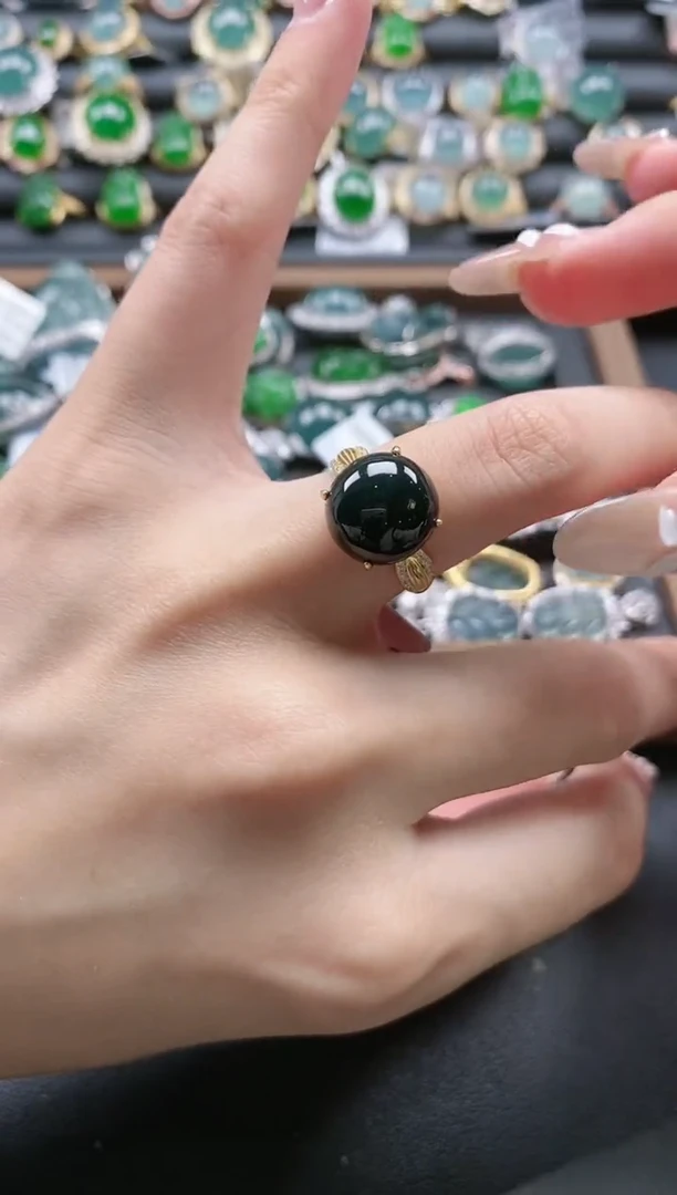 【闪购商品】翡翠戒指银S925镶嵌51151