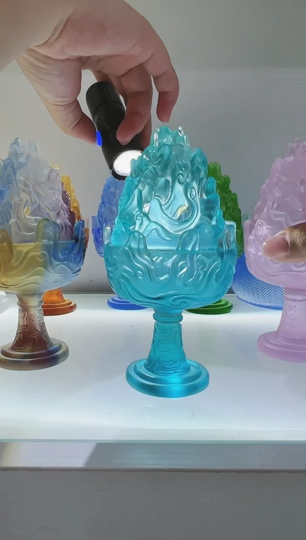 手工艺品琉璃古法琉璃博山炉