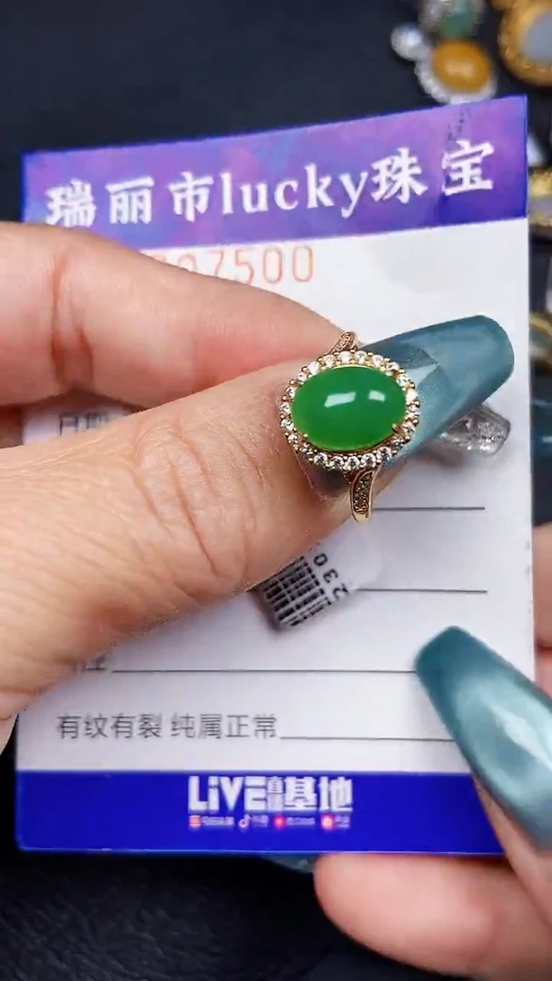 颈饰银S925镶嵌翡翠7500