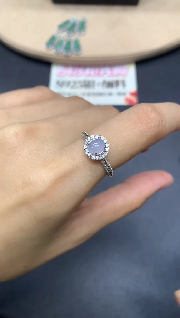 翡翠戒指银S925镶嵌蛋面【多样性发其一】