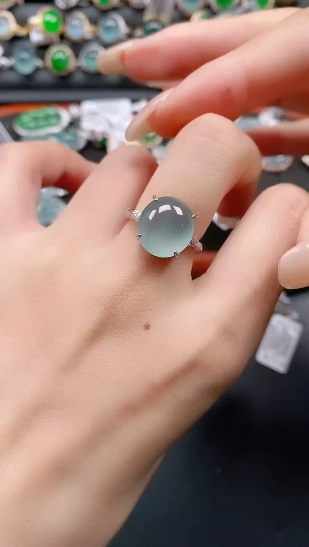 银S925镶嵌戒指翡翠1111