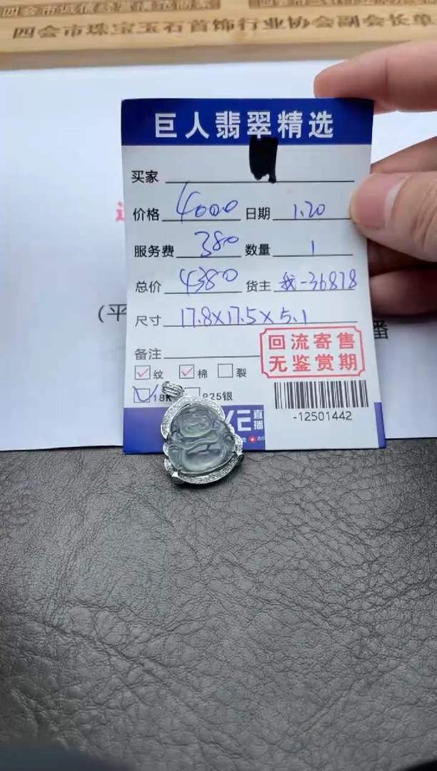 【闪购商品】翡翠颈饰18K金镶嵌-12501442