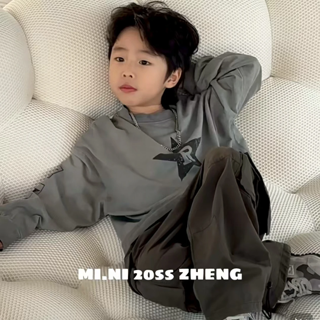 秋季新款户外儿童宽松女童男童时尚打底休闲