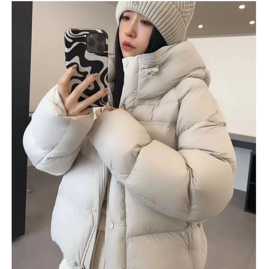 LOFENI新国标云感泡芙短款零压90白鸭绒羽绒服厚冬-XZN