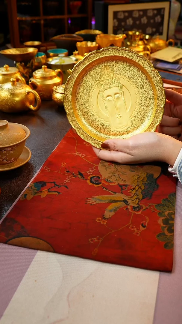 茶杯紫砂【宜景窑系列】松石蓝壶承