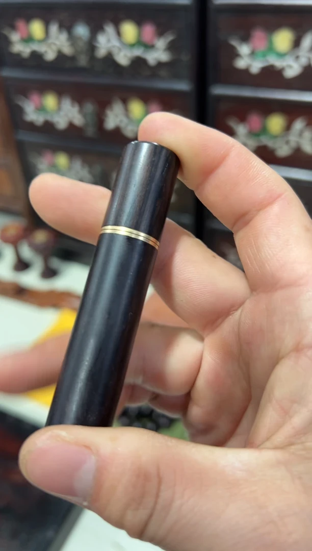 木木 乌木紫光檀小号牙签罐