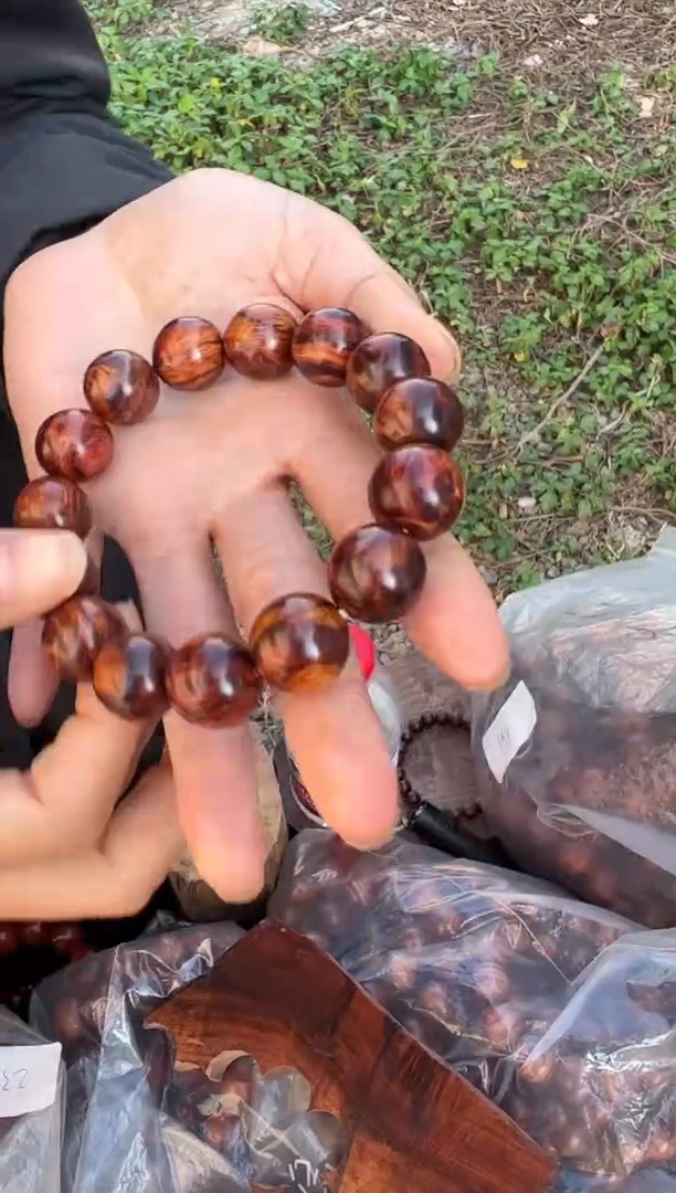 手串/手链黄花梨/降香黄檀A022留疤水波1.5圆珠手串488