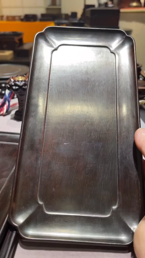 红酸枝木类这****子精品木雕盘精工细作