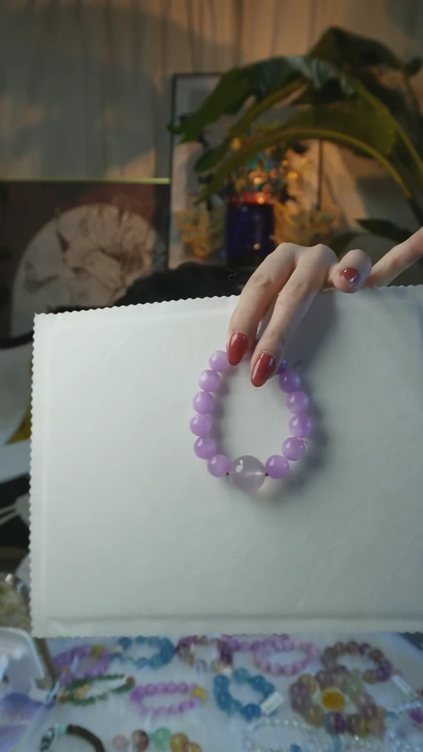 【闪购商品】锂辉石手串未镶嵌紫锂辉手串