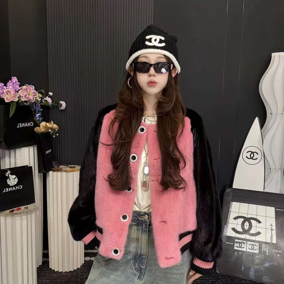 【冬日序章】秋冬新款女士短款休闲时尚轻奢洋气水貂外套——88-270