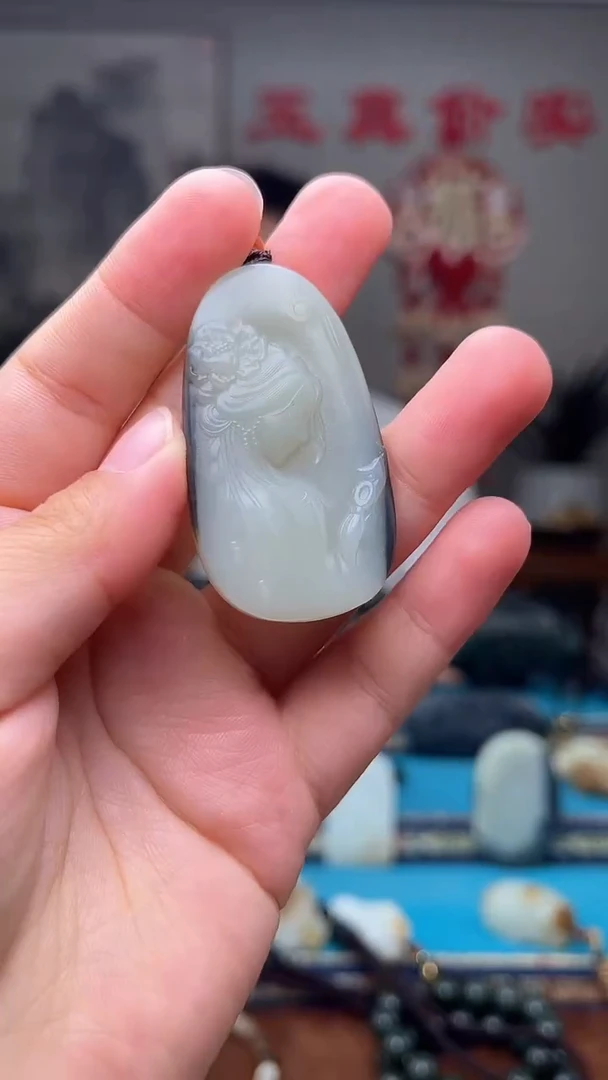 和田玉未镶嵌挂件1