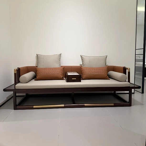 金媛家具沙发新中式罗汉床榫卯结构可坐可躺冬夏两用新中式家具