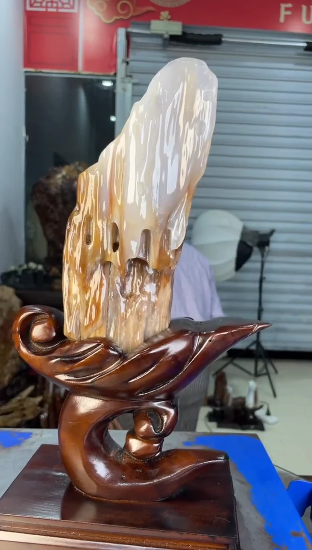 未镶嵌摆件硅化玉30