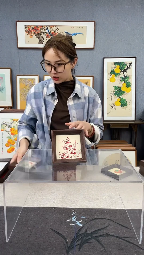 【闪购商品】国画5寸-小摆台作品-梅花