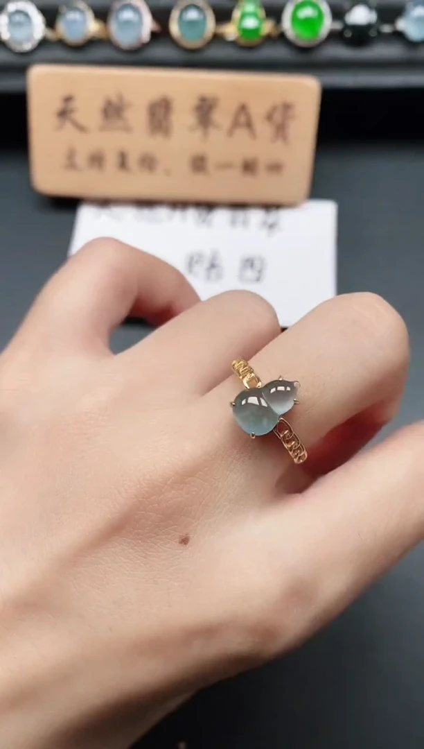 银S925镶嵌戒指翡翠111