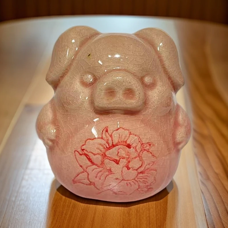 洛阳文创唐三彩牡丹十二生肖摆件家居摆件客厅卧室玄关柜陶瓷陶瓷