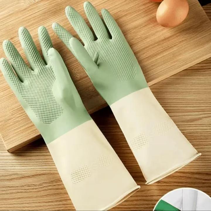 【个位数到手5双】家务防水洗碗手套耐用厨房刷锅洗菜加厚男女家