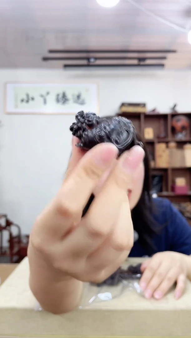 乌木类端景台172印度小叶紫檀貔貅摆件木木