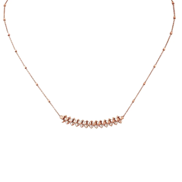 未使用 Cartier/卡地亚 Clash系列 玫瑰金色圆珠铆钉项链