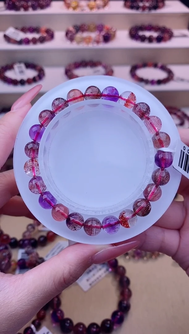 未镶嵌手串水晶黑加仑超七8m+