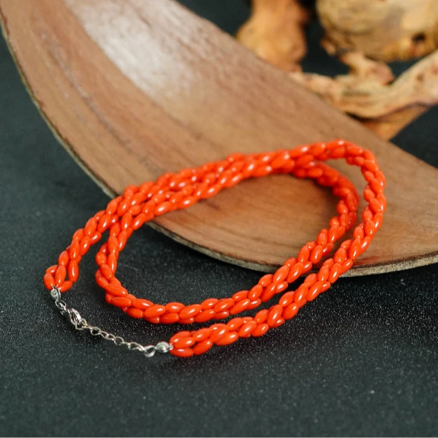 银S925珊瑚项链2.5+ EV121907