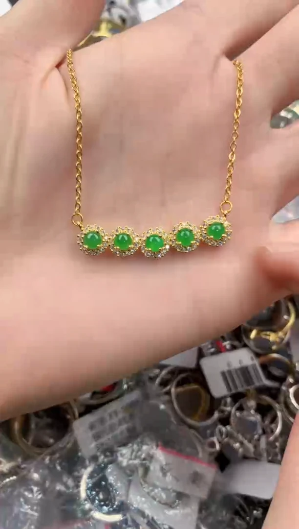 银S925镶嵌戒指翡翠888   4