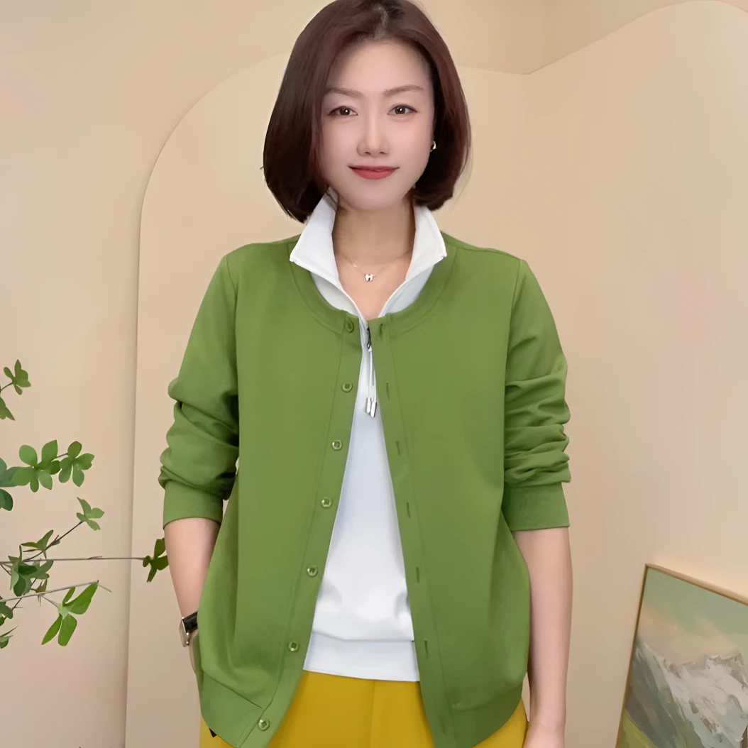 2025宽松时尚气质百搭假两件洋气长袖减龄显瘦打底衫女上衣#012