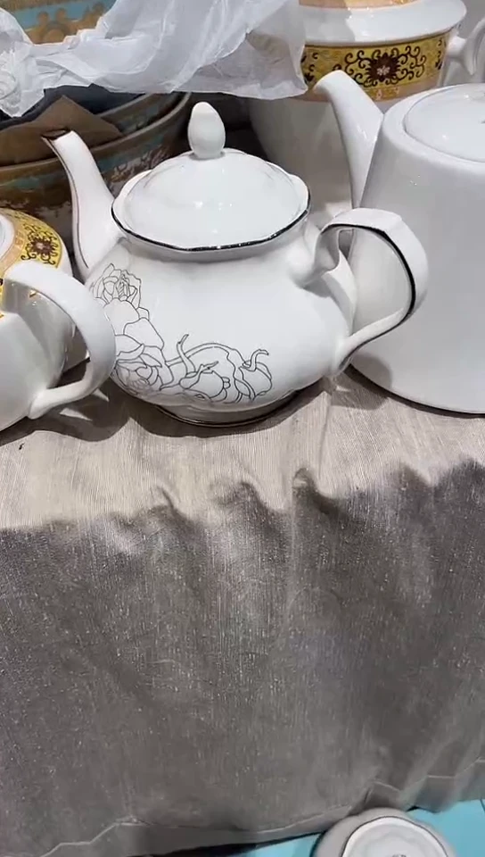 瓷美式壶月光玫瑰