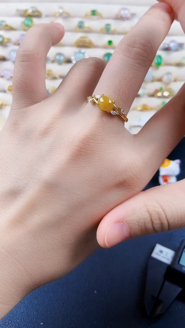 翡翠戒指银S925镶嵌56899