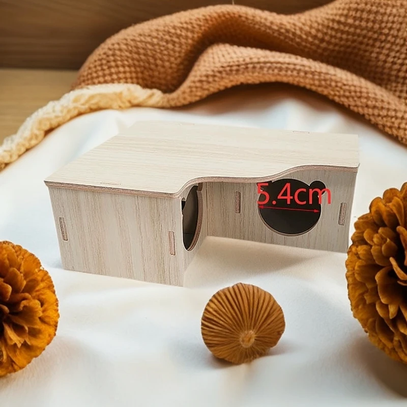 仓鼠专用实木房子实木别墅实木玩具金丝熊睡房木造景用品防水防咬