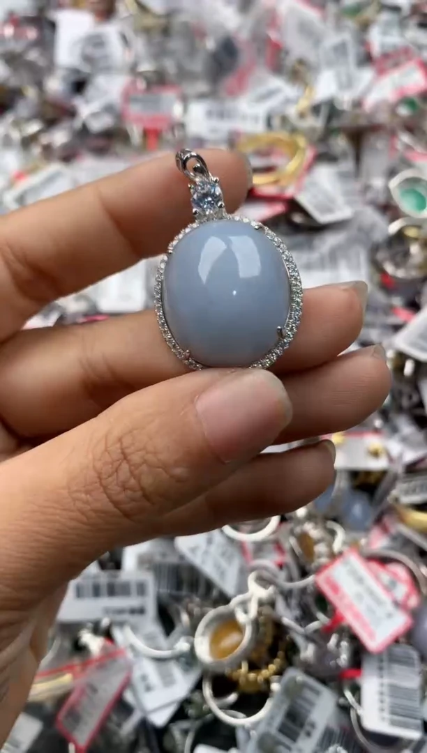 银S925镶嵌戒指翡翠14-14    10