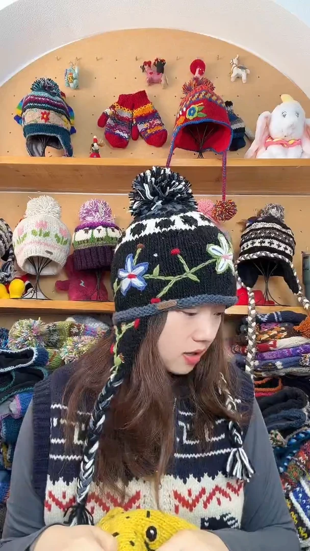 羊毛百分百纯手工纯羊毛帽子闪购3