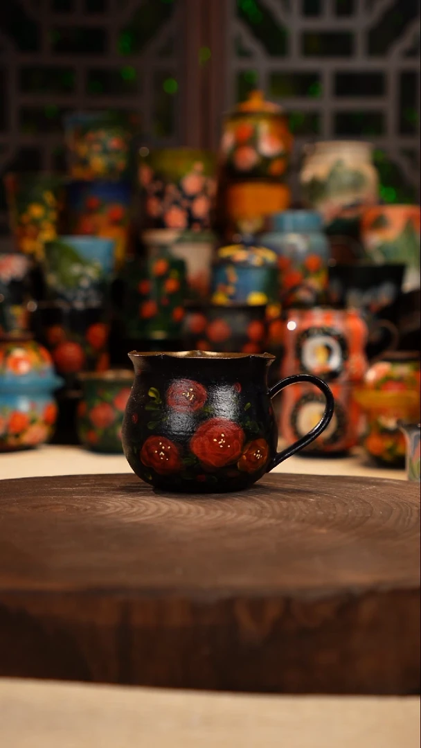 油画   釉下彩  杯子