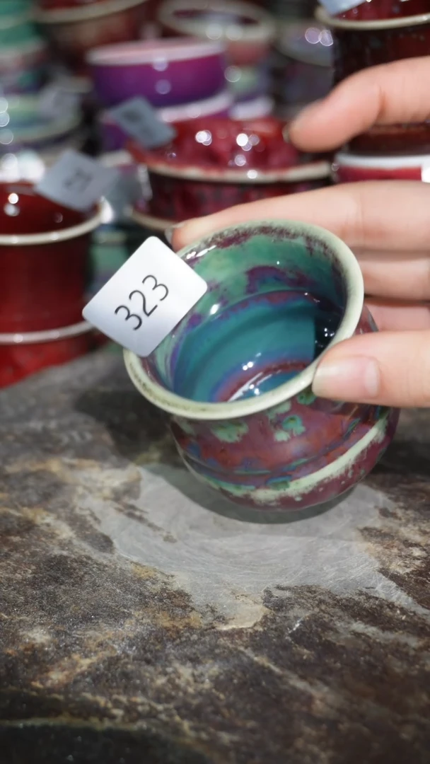 摆件陶精品窑变钧瓷茶器