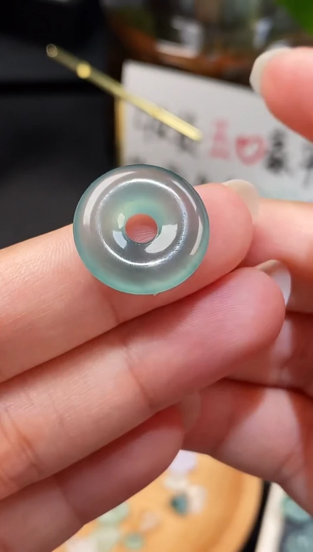 散珠翡翠甜甜圈裸石