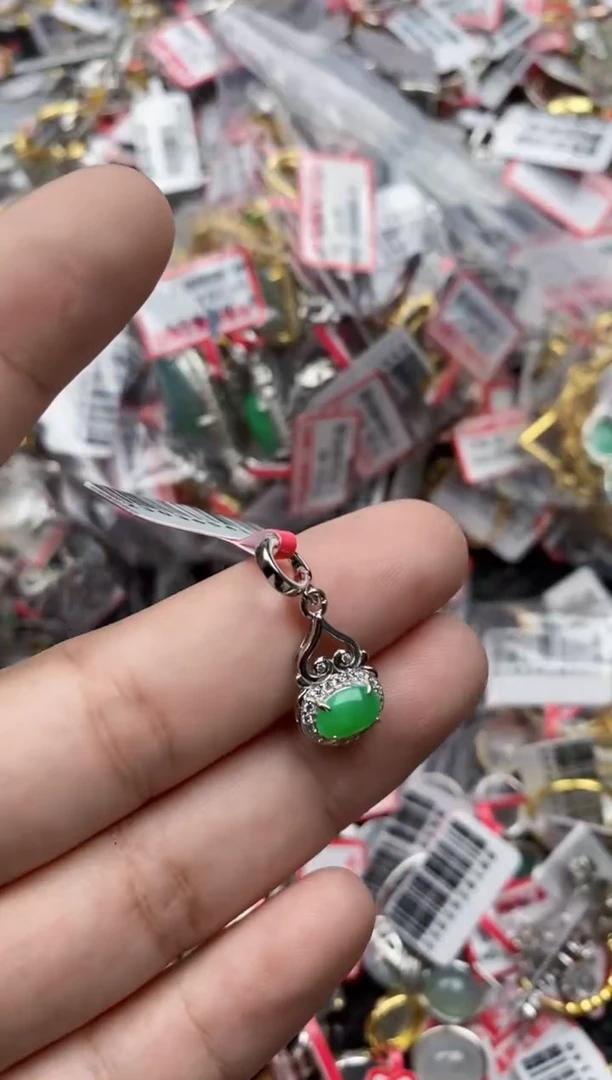 【闪购商品】翡翠戒指银S925镶嵌66666---3+++