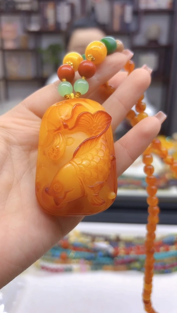 【闪购商品】蜜蜡毛衣链未镶嵌M178