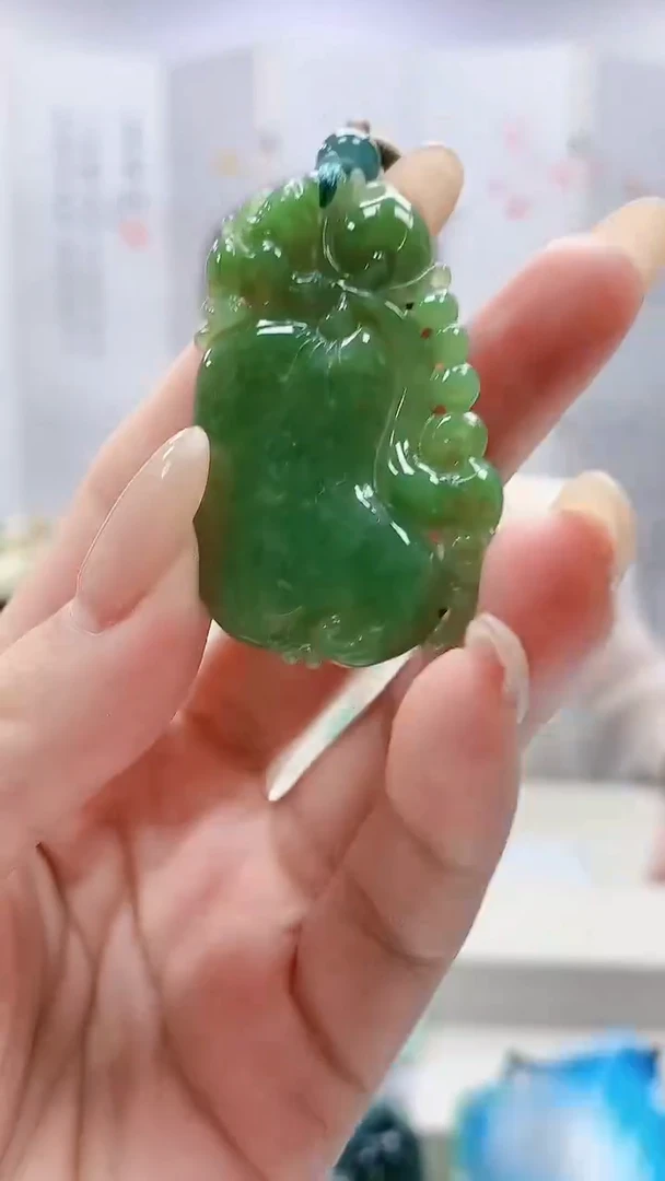 未镶嵌定制翡翠4852lr-毛货挂件5
