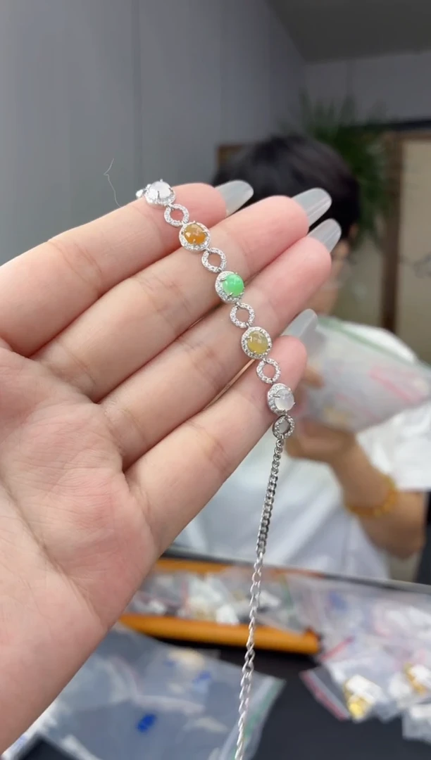 颈饰银S925镶嵌翡翠1111111111111