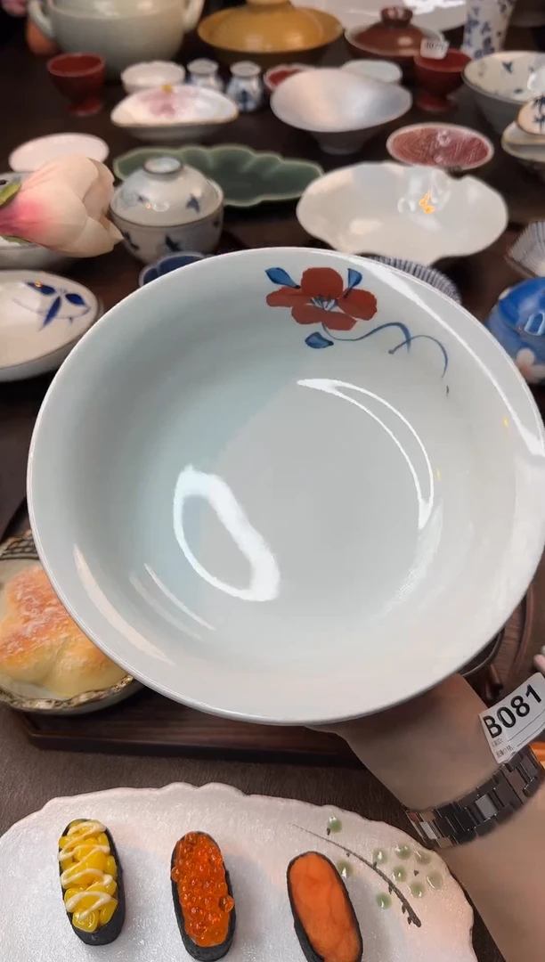 瓷（茶花）反口碗、面、汤碗