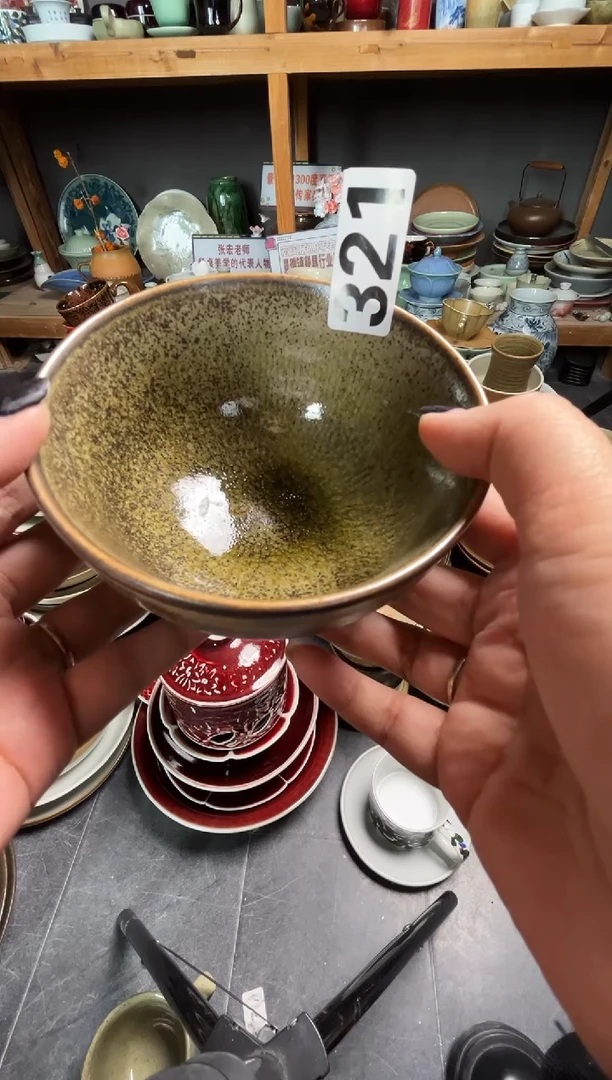 瓷片克***阿321玻化小碗2只福利