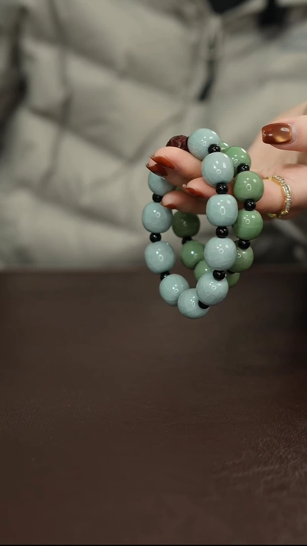 摆件陶原矿原釉汝宋汝瓷 汝瓷手串