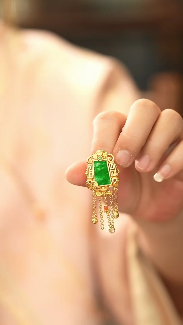 【闪购商品】翡翠戒指银S925镶嵌新款