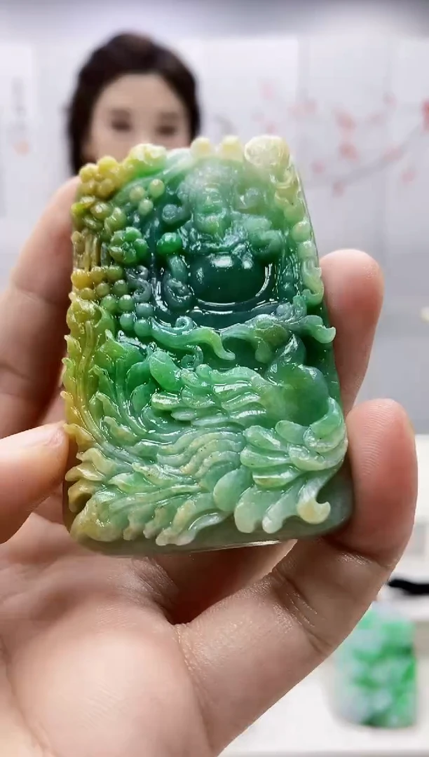 未镶嵌定制翡翠4829bb-毛货挂件216