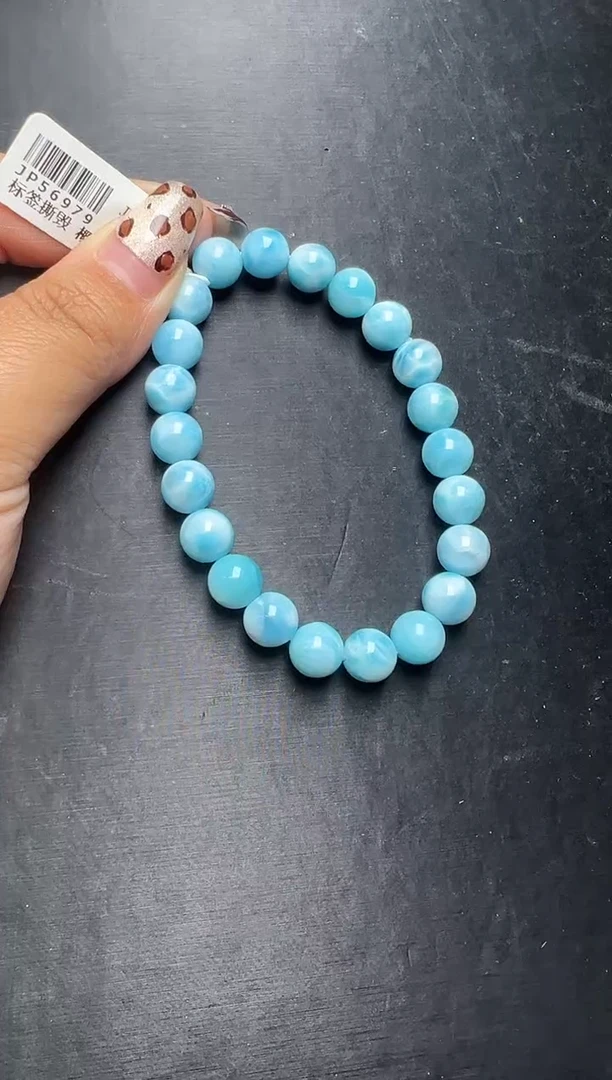 未镶嵌针钠钙石手链海纹石手串8mm+