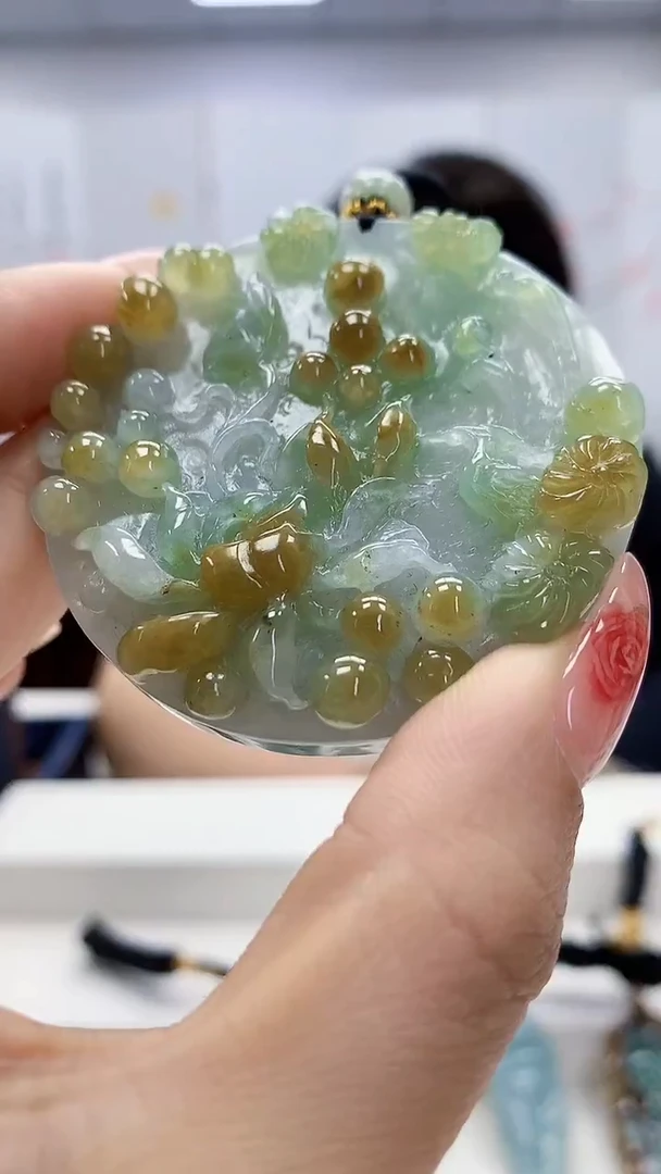 未镶嵌定制翡翠5060ty-毛货挂件7